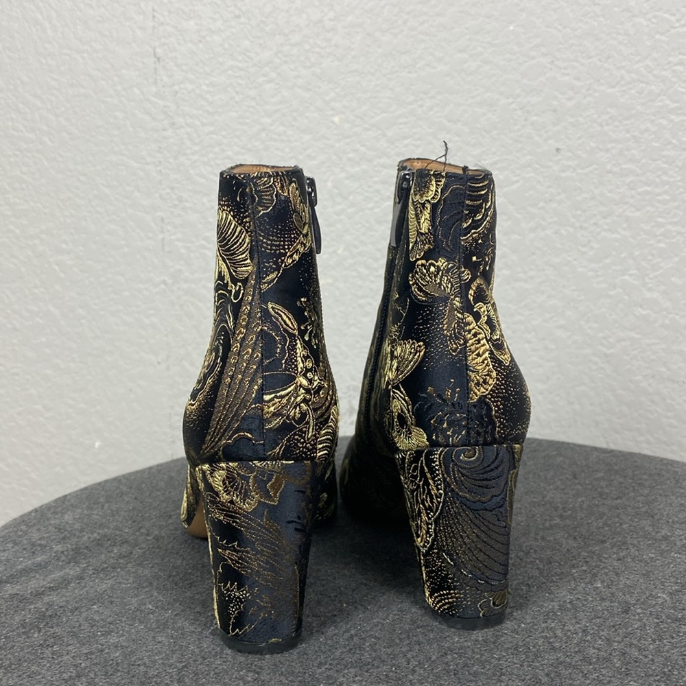 Franco Sarto olympia black and gold tapestry boots - Picture 5 of 8